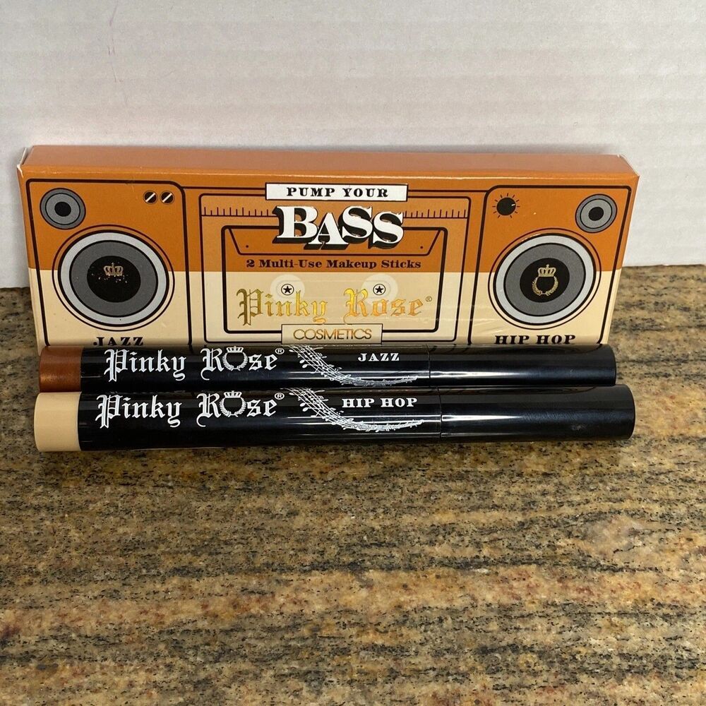 Pinky Rose Cosmetics Multi Use 2 Makeup Sticks Pump Your Bass Jazz Hip Hop NIB